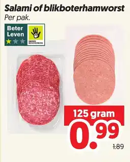 Dekamarkt Salami of blikboterhamworst aanbieding