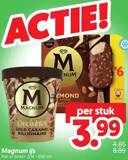 Dekamarkt Magnum ijs aanbieding