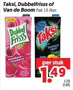 Dekamarkt Taksi, Dubbelfrisss of Van de Boom aanbieding