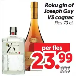 Dekamarkt Roku gin of Joseph Guy VS cognac aanbieding