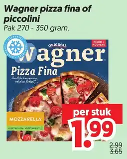 Dekamarkt Wagner pizza fina of piccolini aanbieding