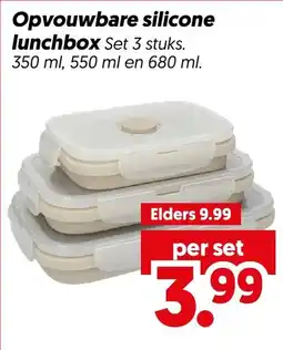 Dekamarkt Opvouwbare silicone lunchbox aanbieding