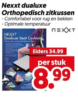 Dekamarkt Nexxt dualuxe Orthopedisch zitkussen aanbieding