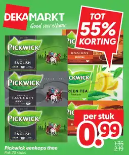 Dekamarkt Pickwick eenkops thee aanbieding