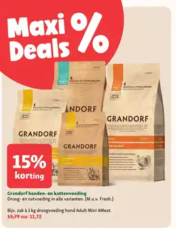 Maxi Zoo Grandorf honden en kattenvoeding aanbieding