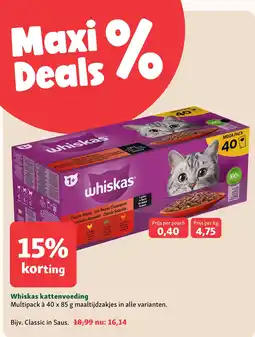 Maxi Zoo Whiskas kattenvoeding aanbieding