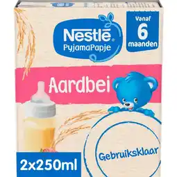 Etos Nestlé Baby PyjamaPapje Aardbei 6+ Maanden 2x250 ML aanbieding