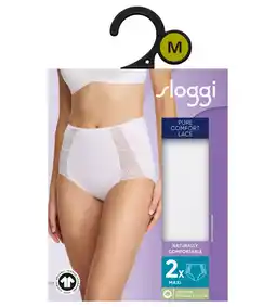 Albert Heijn Sloggi Pure comfort lace maxi wit maat M aanbieding