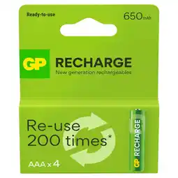 Albert Heijn GP AAA batterij oplaadbaar 650 mAh aanbieding