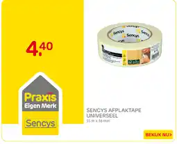 Praxis Sencys afplaktape universeel aanbieding
