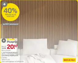 Praxis Praxis LATTENWAND DONKERBRUIN aanbieding