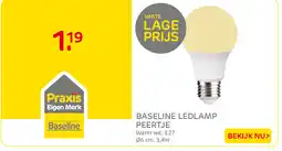 Praxis Praxis Eigen Merk Baseline LEDLAMP PEERTJE aanbieding