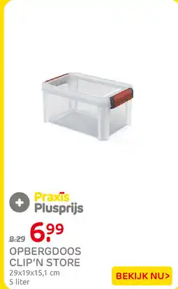 Praxis Praxis opbergdoos clip'n store aanbieding
