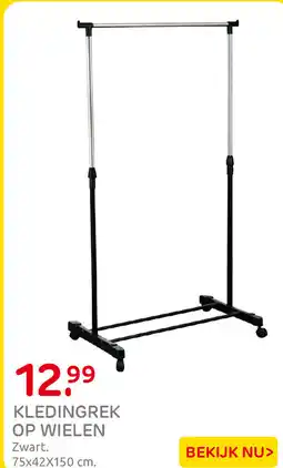 Praxis Kledingrek op wielen aanbieding