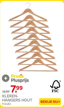 Praxis Praxis Kleren-hangers hout aanbieding