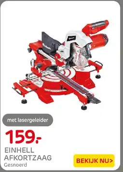 Praxis einhell afkortzaag aanbieding
