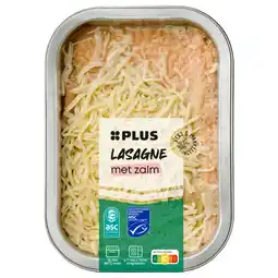 PLUS PLUS Lasagne met zalm aanbieding