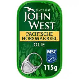 PLUS John West Makreel in zonnebloemolie MSC aanbieding