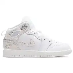 Foot Locker Jordan Aj1 Mid Peuterschoenen - Wit - Maat 32 - Leer aanbieding
