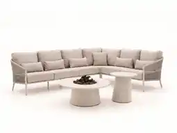 Kees Smit + 10% kassakorting | Bellagio Mineo/Cosidune hoek loungeset met vuurtafels 6-delig aanbieding
