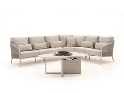 Kees Smit + 10% kassakorting | Bellagio Mineo/Cosiloft Novi hoek loungeset met vuurtafel 5-delig aanbieding