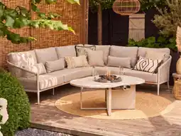 Kees Smit + 10% kassakorting | Bellagio Mineo/Cosiloft Novi hoek loungeset met vuurtafel 5-delig aanbieding