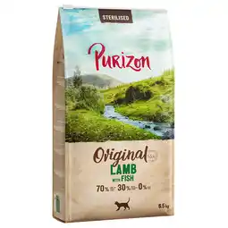Zooplus 13 kg Purizon Sterilised Adult Lam met Vis - graanvrij droog kattenvoer aanbieding