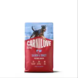 Zooplus Dubbelpak: 2x4 kg Carnilove Active Adult Small Breed zalm & kalkoen droog hondenvoer aanbieding