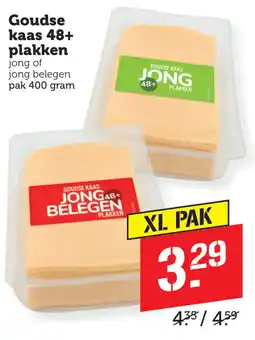 Coop Goudse kaas 48+ plakken aanbieding