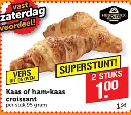 Coop hendrickx de bakker kaas of ham-kaas croissant aanbieding