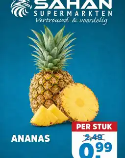 Sahan Supermarkten Ananas aanbieding