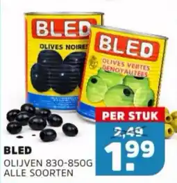 Sahan Supermarkten bled olijven 830-850g alle soorten aanbieding