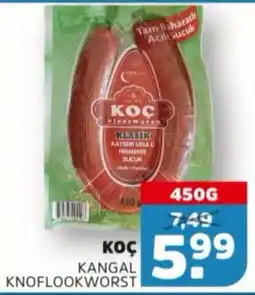 Sahan Supermarkten Koç kangal knoflookworst aanbieding