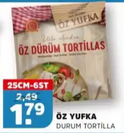 Sahan Supermarkten öz yufka durum tortilla aanbieding