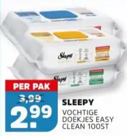 Sahan Supermarkten Sleepy vochtige doekjes easy clean 100st aanbieding