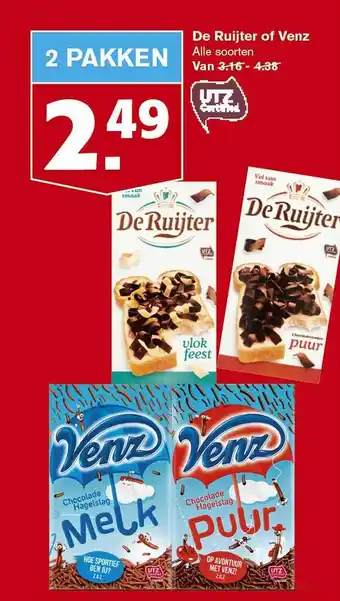 Hoogvliet De Ruijter of Venz aanbieding