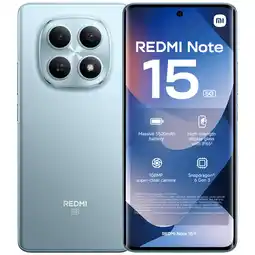 MediaMarkt Xiaomi Redmi Note 15 5g - 6gb/128gb Blauw 128 Gb aanbieding