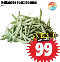 Dirk Hollandse sperziebonen aanbieding