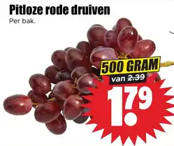 Dirk Pitloze rode druiven aanbieding