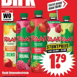 Dirk Raak limonadesiroop aanbieding