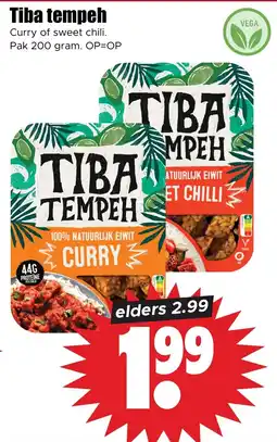 Dirk Tiba tempeh aanbieding