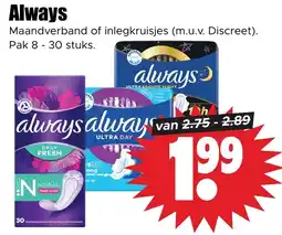 Dirk Always Maandverband of inlegkruisjes aanbieding