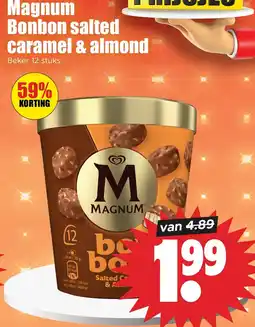 Dirk Magnum Bonbon salted caramel & almond aanbieding