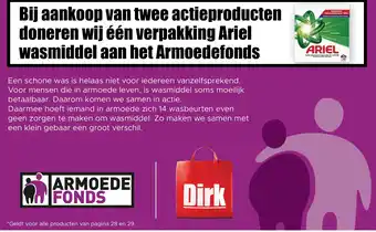 Dirk Ariel wasmiddel aanbieding
