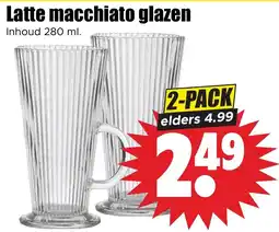 Dirk Latte macchiato glazen aanbieding