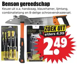 Dirk Benson gereedschap aanbieding