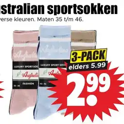 Dirk Australian sportsokken aanbieding
