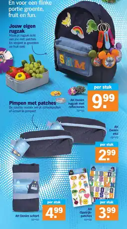 Albert Heijn AH Denim rugzak met reflectoren aanbieding