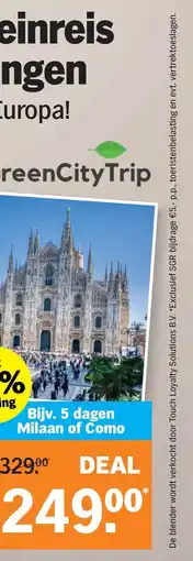 Albert Heijn GreenCityTrip aanbieding