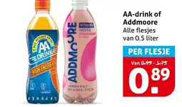 Hoogvliet Alle AA-drink of Addmoore aanbieding
